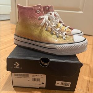Converse Kids Sneakers - Pink and Gold 4.5